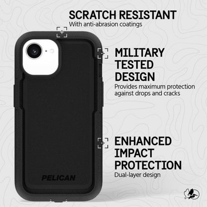 Pelican Voyager MagSafe Case iPhone 16e/15/14/13 - Black