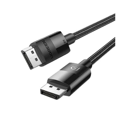 UGREEN DP Male to Male DP1.4 8K Round Cable ABS Shell 1.5m Black