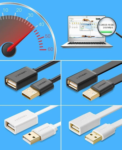 UGREEN 2M USB-A 2.0 Male to USB-A Female Extension Cable
