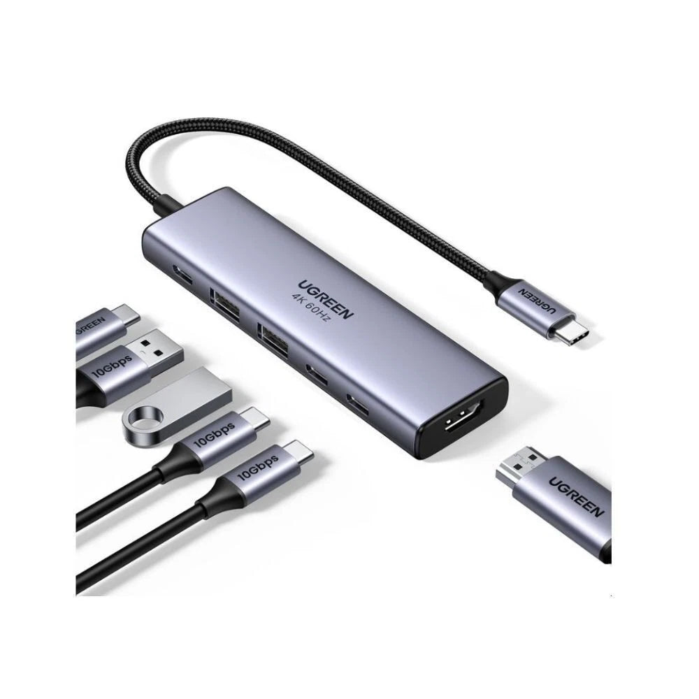 UGREEN 6-in-1 USB C Hub with Single HDMI Silver