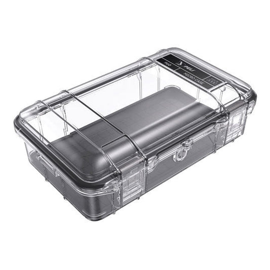 Pelican M60 Waterproof Hard Micro Case with Black Liner - Clear/Black
