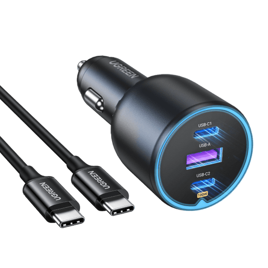 UGREEN 130W USB C and USB A Car Charger Black