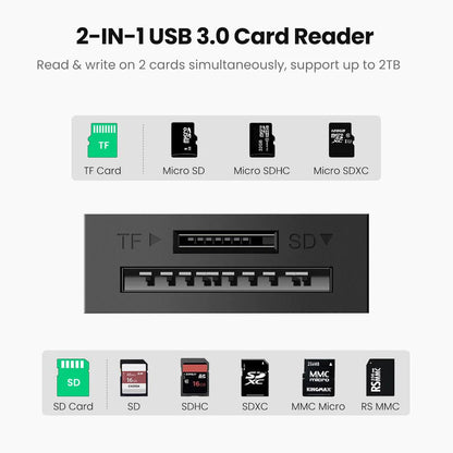 UGREEN USB 3.0 Card Reader TF+SD