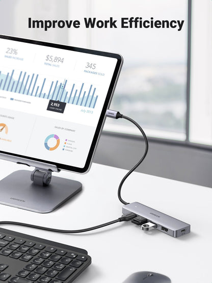 UGREEN 4 Ports USB C Hub Silver