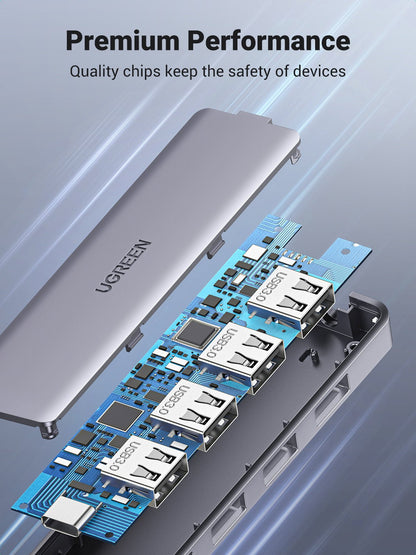 UGREEN 4 Ports USB C Hub Silver