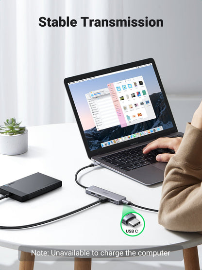 UGREEN 4 Ports USB C Hub Silver