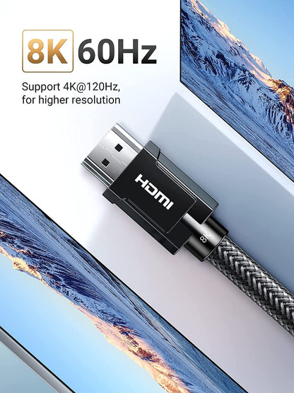 UGREEN 2M 8K UHD HDMI 2.1 Male-Male Zinc-alloy Case Black