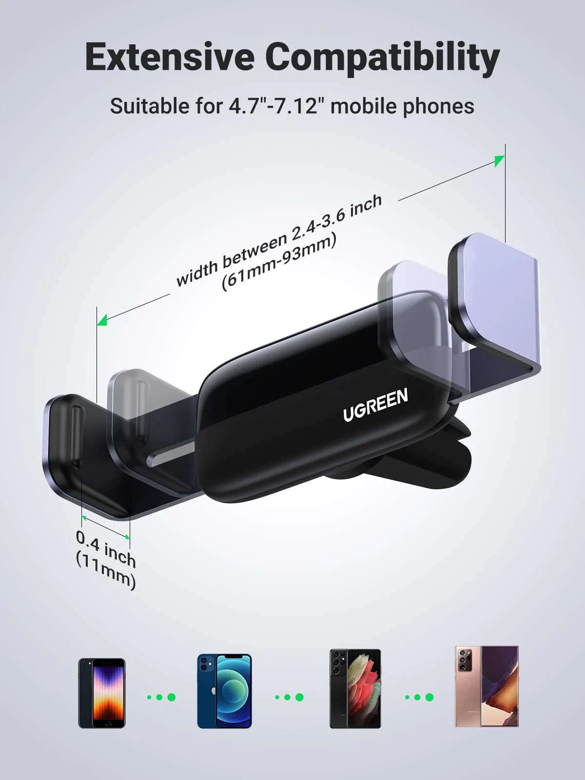 UGREEN Vehicle Air Vent Phone Holder Black