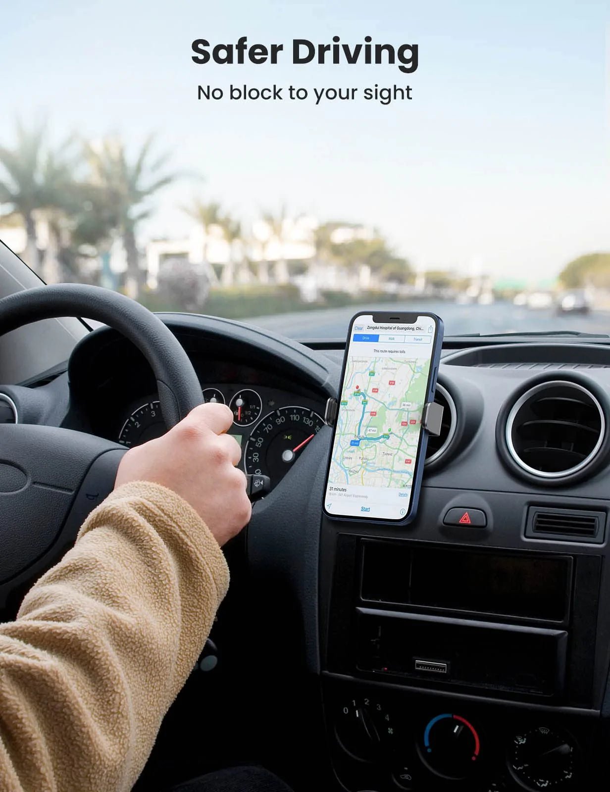 UGREEN Vehicle Air Vent Phone Holder Black