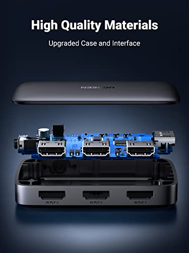 UGREEN 3-in-1 HDMI Switch 3 In 1 Out HDMI 2.1 Switcher Black