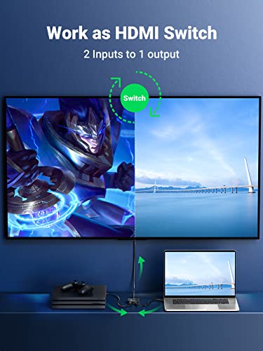 UGREEN 2 port HDMI Bi-Directional Switch/Splitter Black