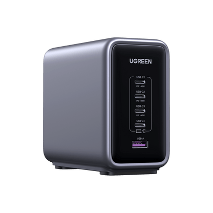 UGREEN Nexode 300W USB C GaN Charger-5 Ports Desk Silver