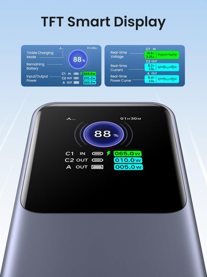 UGREEN Nexode Power Bank 25000mAh 200W with Display Silver