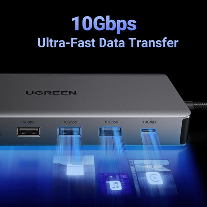 UGREEN Revodok Pro 313 13 in 1 USB C Docking Silver