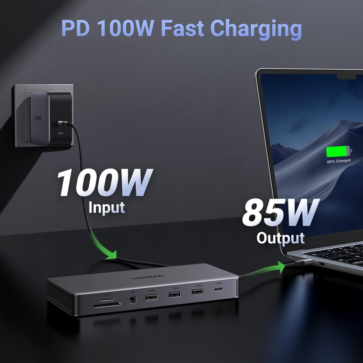 UGREEN Revodok Pro 313 13 in 1 USB C Docking Silver