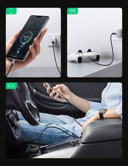 UGREEN USB-C Male to USB 2.0 Male Cable Aluminum 3m Space Gray