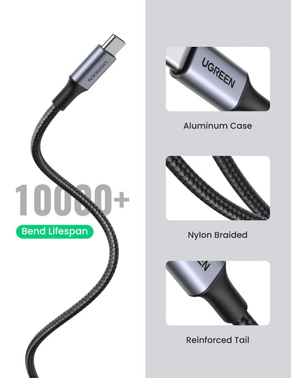 UGREEN USB-C Male to USB 2.0 Male Cable Aluminum 3m Space Gray