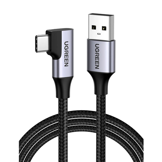 UGREEN USB-A Male to USB-C Mal90-Degree Cable 1m Black
