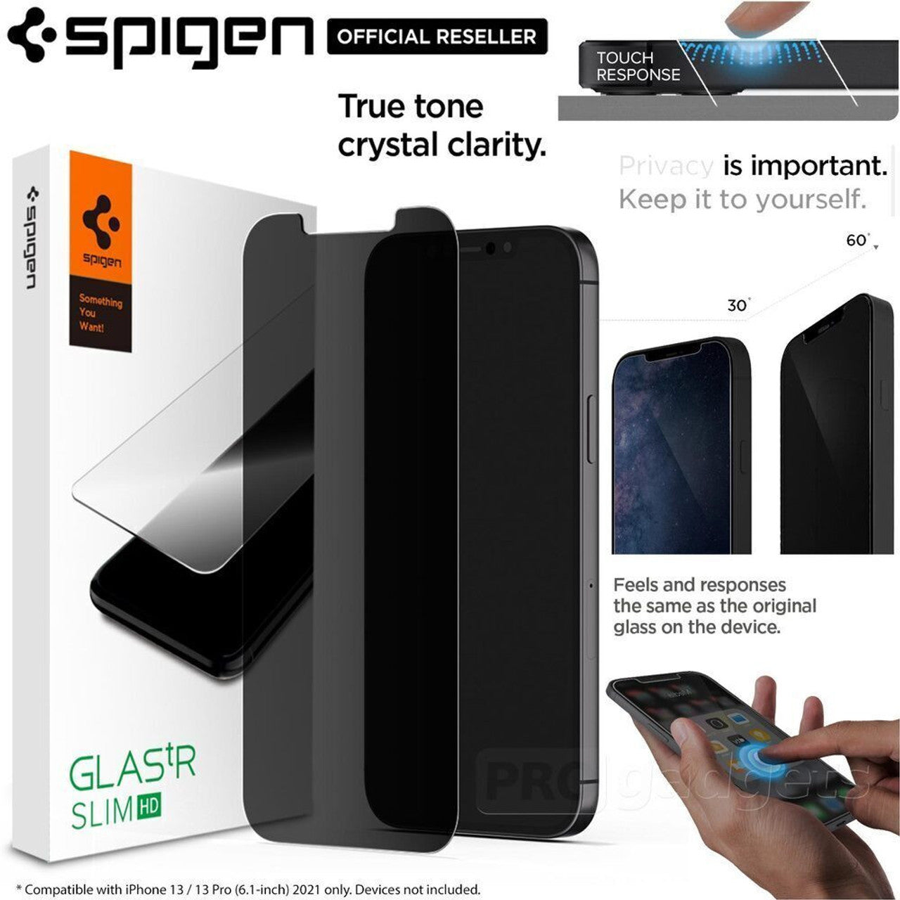 Spigen Glas.tR Full Cover Slim HD Screen Protector iPhone 14 Pro Max - Black